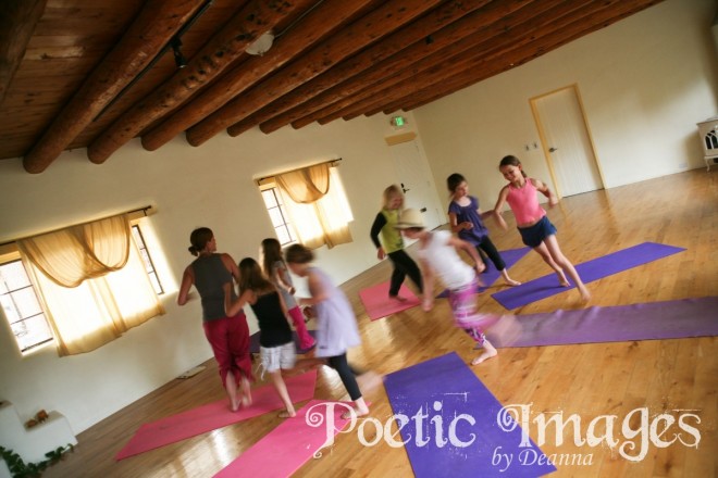 kids actively participating in yoga