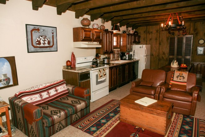Indoors of Sierra Casa with Stove, Trash Compactor, and Refrigerator