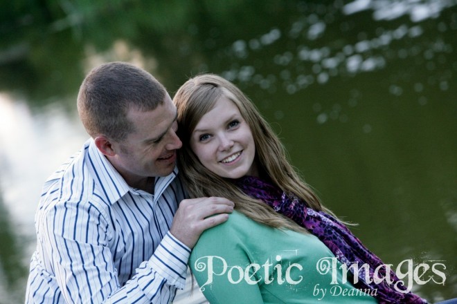 outdoor portraits with pond