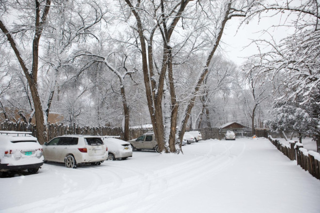 Taos NM Apartment Parking Lot Featured in Real Estate photography