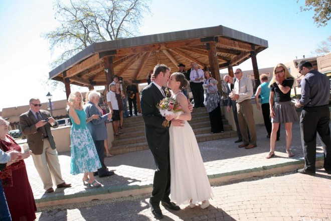 Cinco de Mayo wedding in Taos, NM on the plaza