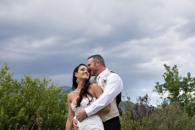 Married under a New Mexico sky with heavy grey clouds