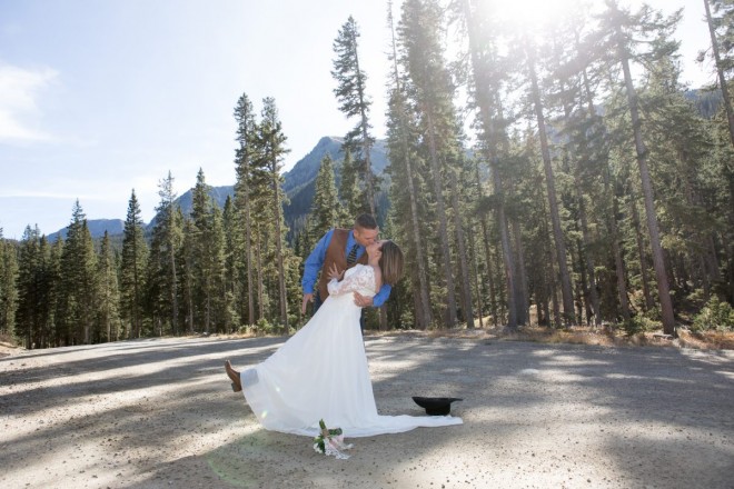 Mountains and trees and views to please at Taos Ski Valley weddings