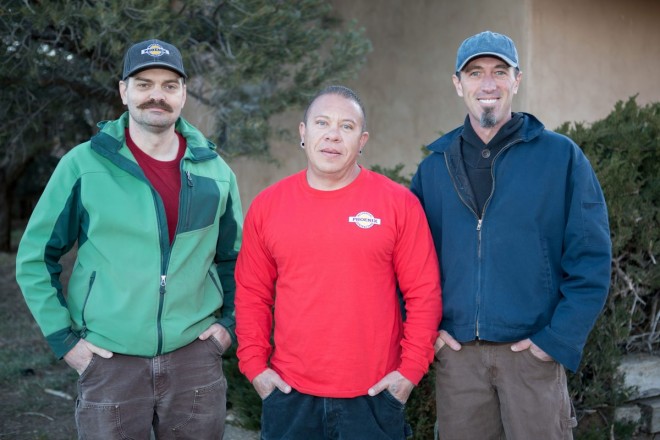 Group photo of the three new owners of Taos' plumbing experts Phoenix Mechanical