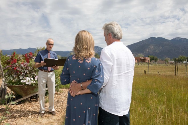 Dan Jones presides over this pandemic wedding elopement in Taos, New Mexico
