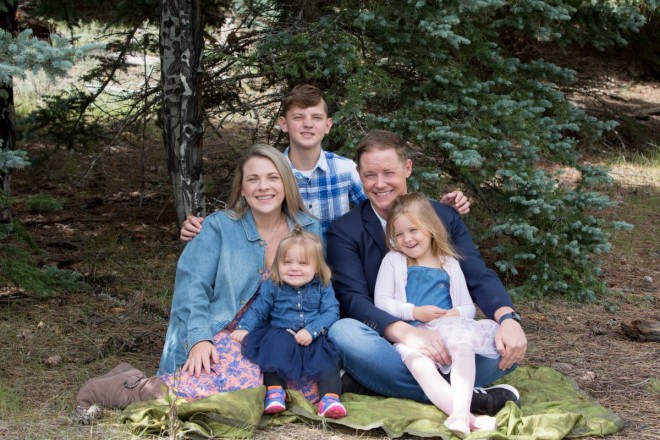 Family from Oklahoma enjoying their family portraits shoot in Angel Fire