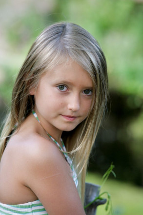 Portraits of a 7-year old during summertime in Taos, NM