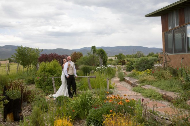 Bride and groom tie the knot at Taos NM Elopement in July