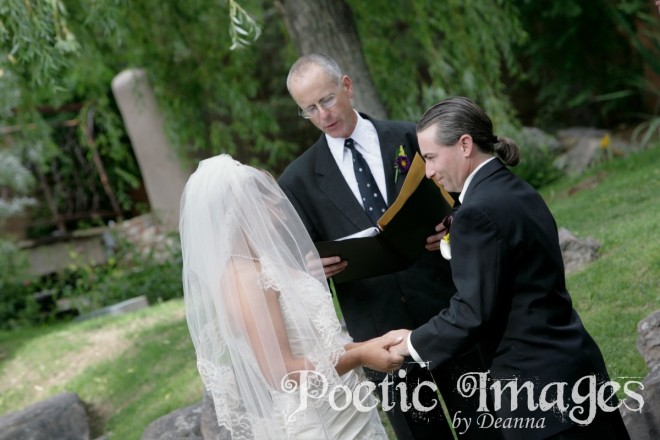 Wedding ceremony with Dan Jones officiating