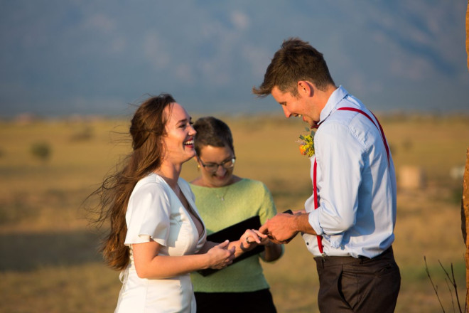 The magic of the wind and light danced upon this ceremony like Taos magic.