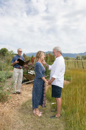 Susan and JR totally in love as they gaze into one another's eyes during their wedding elopement.