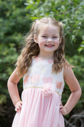 Proud five-year-old has portraits taken in Taos, NM