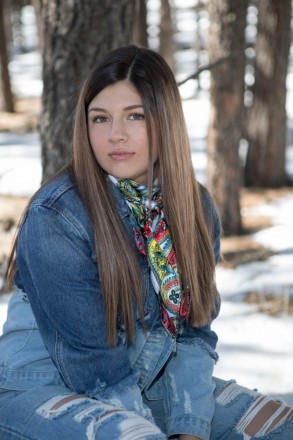 Senior photo shoot in Carson National Forest in Angel fire, NM