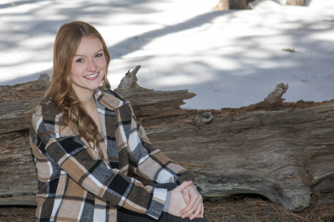 Senior photos in Angel Fire while on a ski vacation