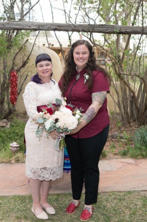 April and Kelsey's New Mexico wedding ceremony, with chiles.