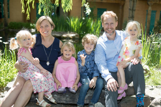 Family photographs at El Monte Sagrado in July in Taos, NM