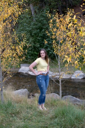 We found some brilliant golden baby birch trees next to the river for Katie's senior photos!
