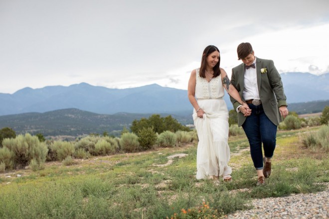 Micro wedding in Arroyo Seco, small village outside of Taos, NM