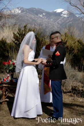 Military wedding with Taos Mountain