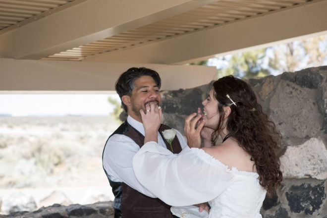 The tradition of the bride and groom feeding one another cake has been around for centuries!