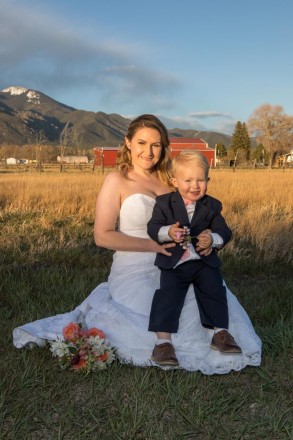 This bride and groom were parents to a beautiful 22 month old boy
