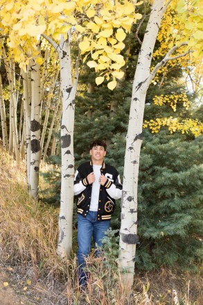 Jacob climbed up this mountain to capture these shots with the yellow aspen trees