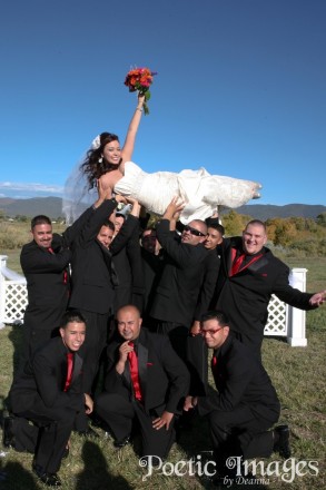bride was a Taos high school cheerleader!