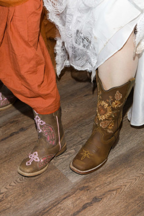 Customized boots just for the wedding!