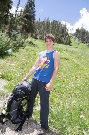 This senior photo shoot was done at the Taos Ski Valley in springtime