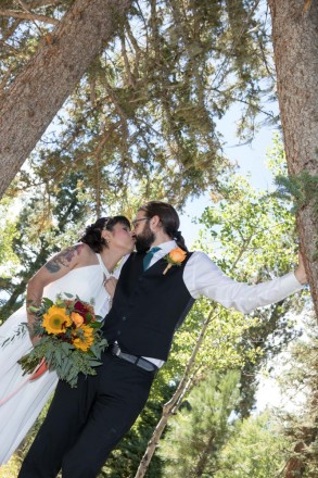First day of fall equinox wedding in Taos, NM