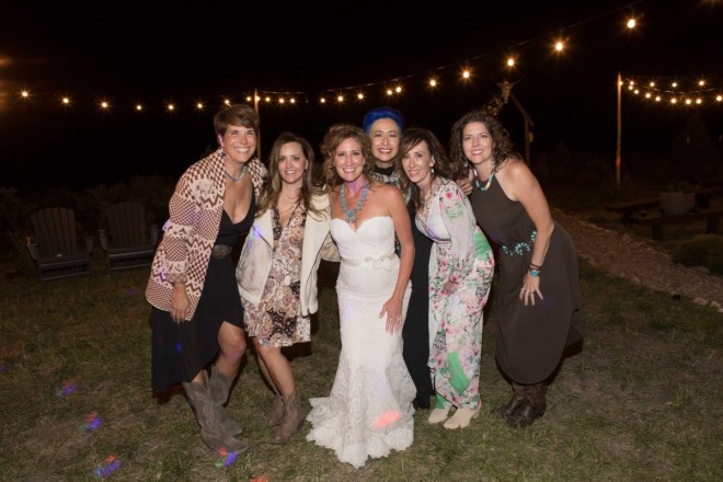 Chasity's besties traved from Texas for her destination wedding in Taos, NM