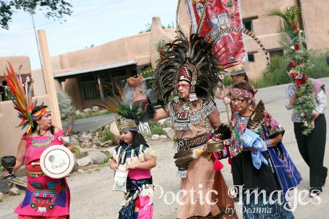 processional of Native dancers