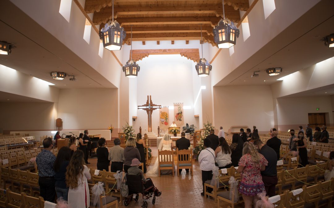 Wedding in Large Catholic Church During Pandemic