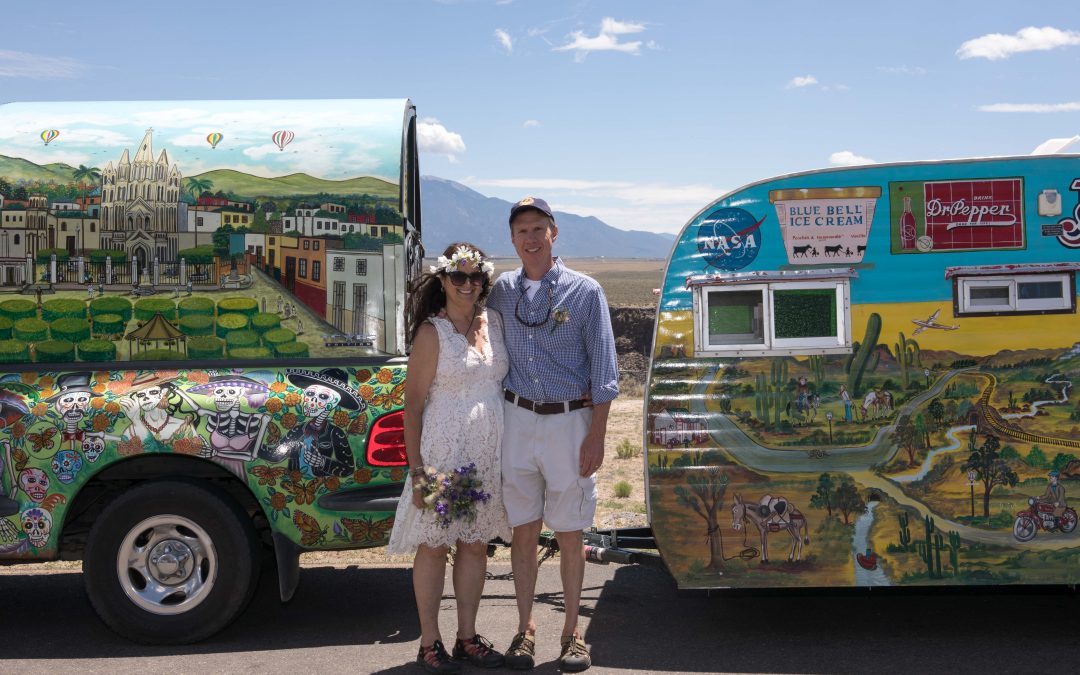 Small Destination Wedding with Rio Grande Gorge Bridge