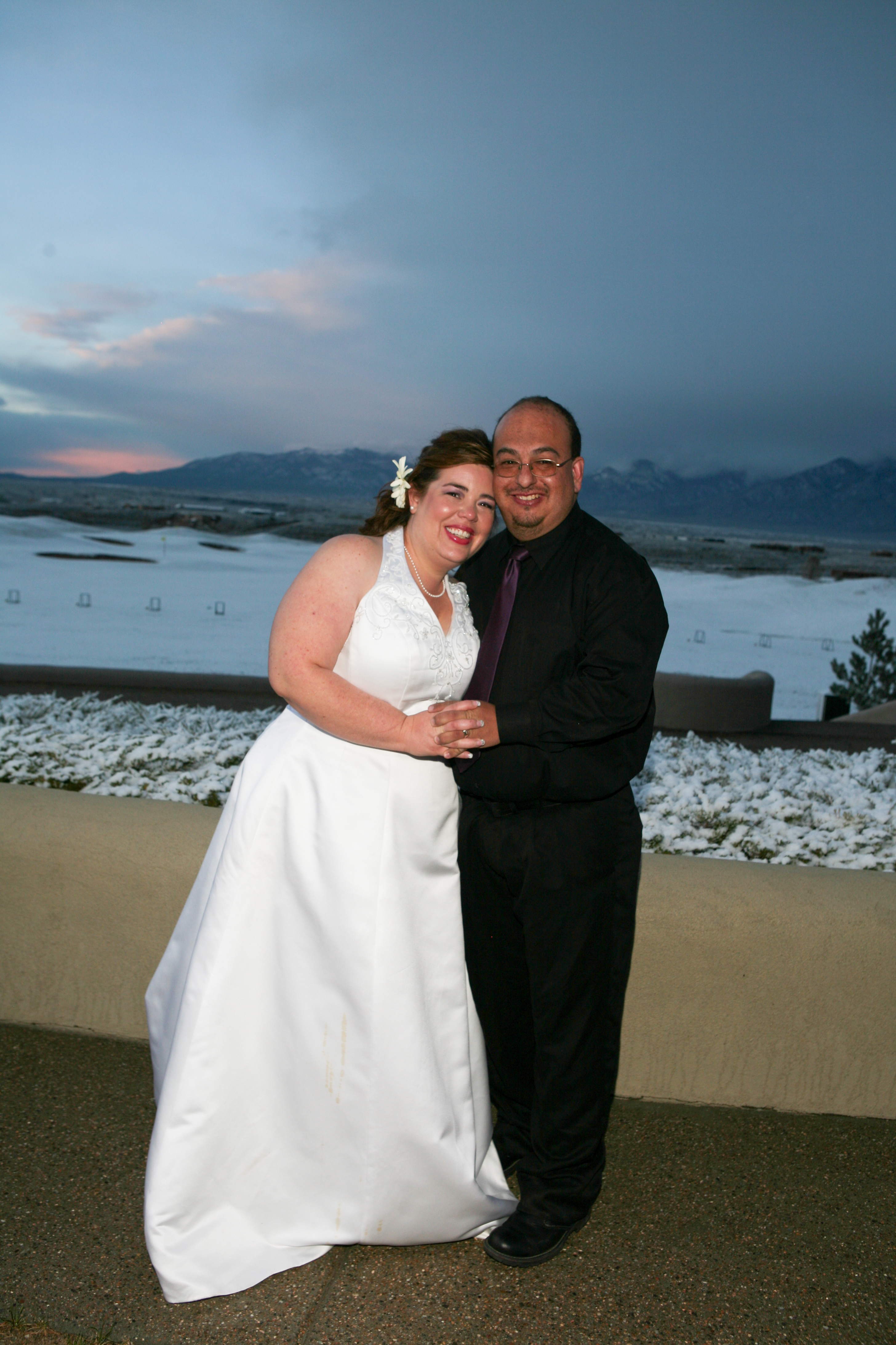 April Wedding in Blizzard at Taos Country Club