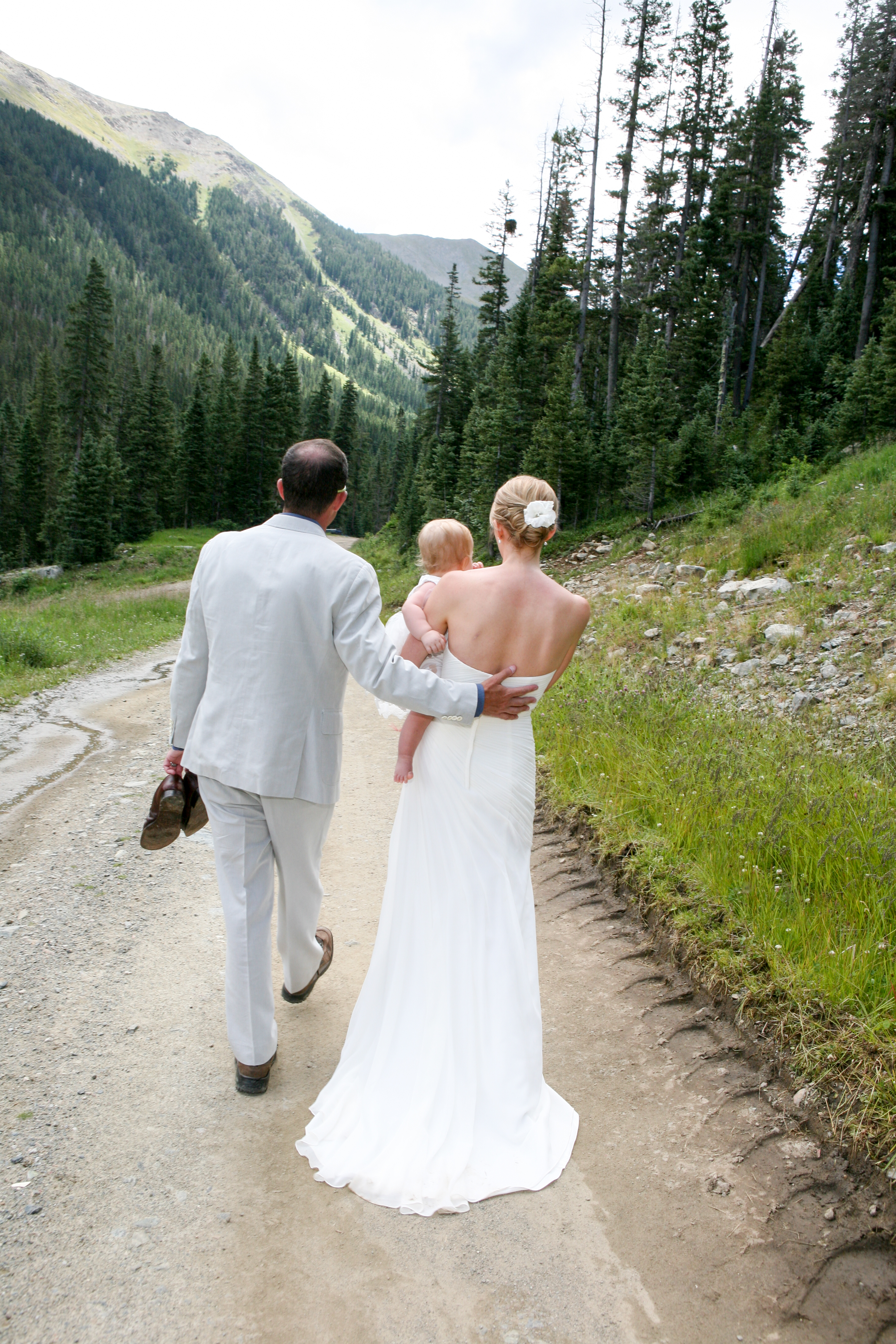 Small Wedding at Taos Ski Valley Waterfall